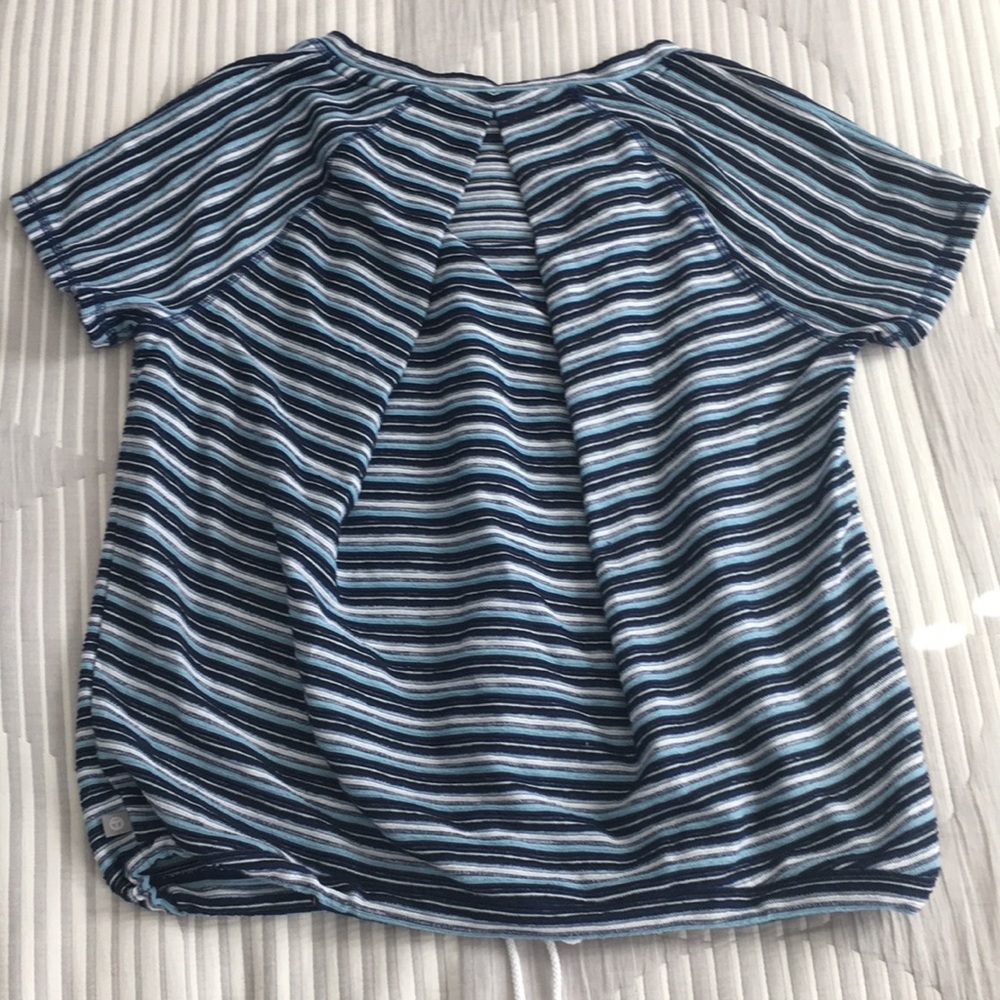 Drawstring Striped Pullover Top - Picture 7 of 11